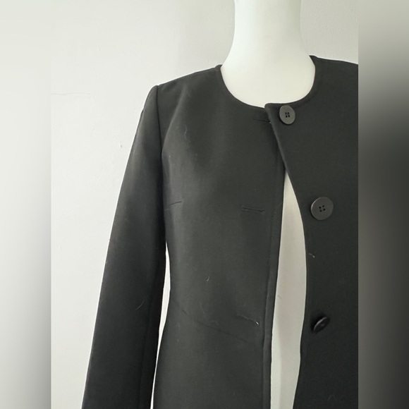 Talbots button front black mid weight coat size 6 - Picture 3 of 13